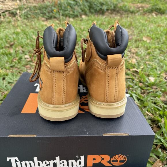 Men's Timberland PRO PIT BOSS 6" WHEAT Steel Toe Boots Safety Shoes Size 8.5 - Picture 6 of 11